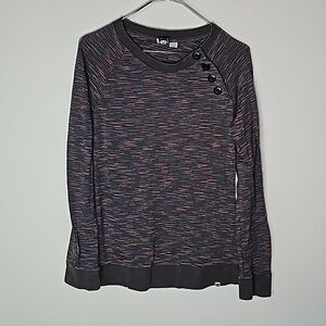 Roxy XL purple and gray long sleeve shirt